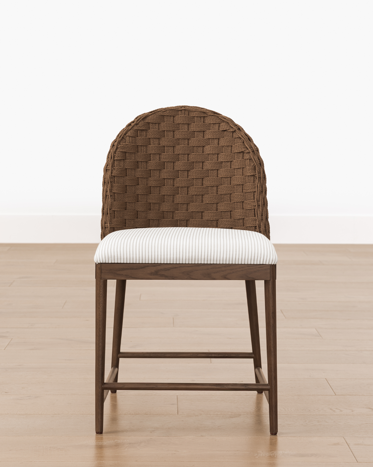 Milo Dining Chair  Solid Oak Base, Woven Back Design