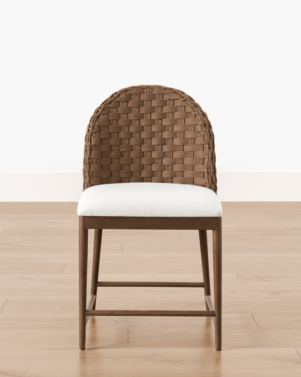 Milo Dining Chair  Solid Oak Base, Woven Back Design