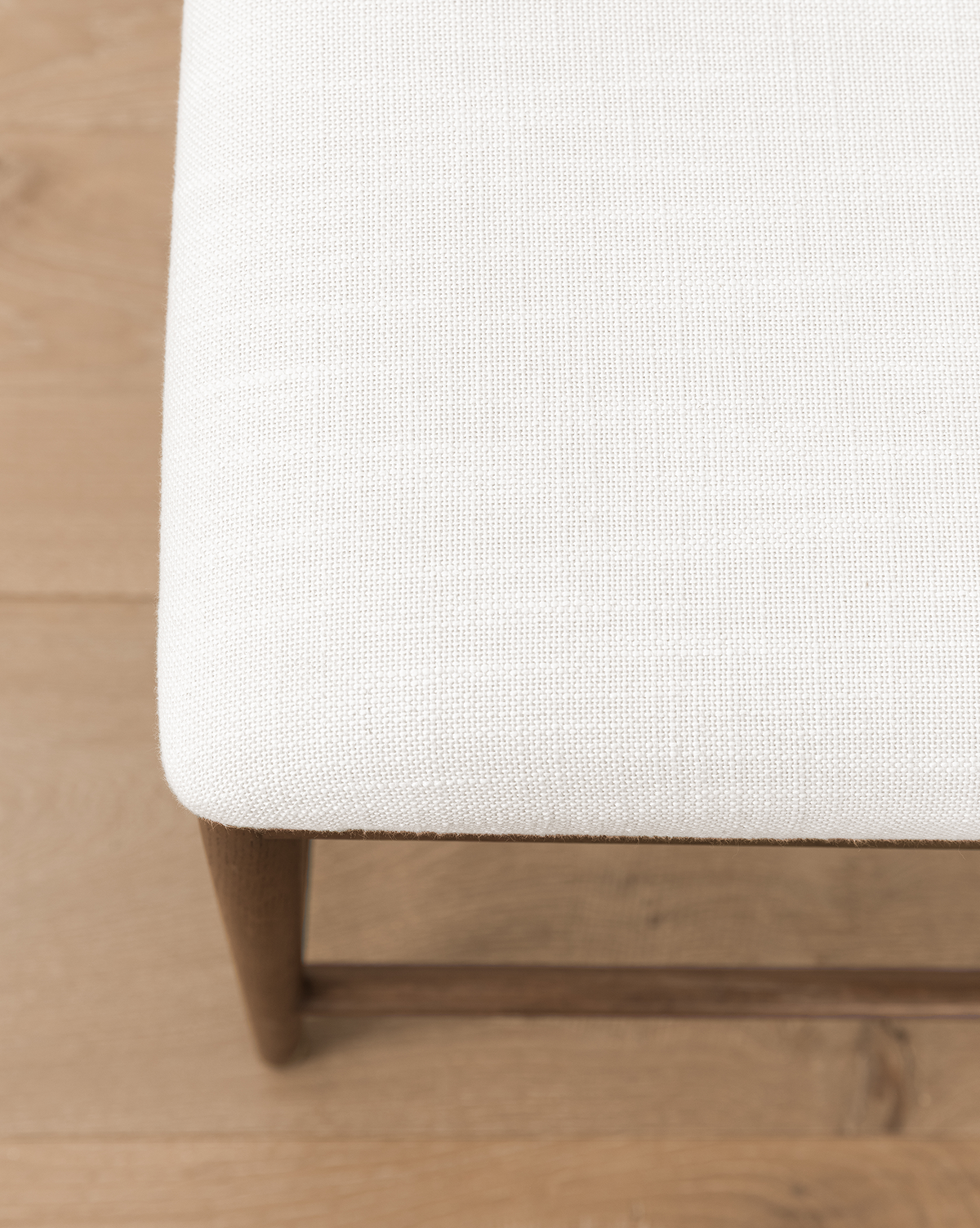 Mira Stool Solid Oak  Woven Back & Brass Detail