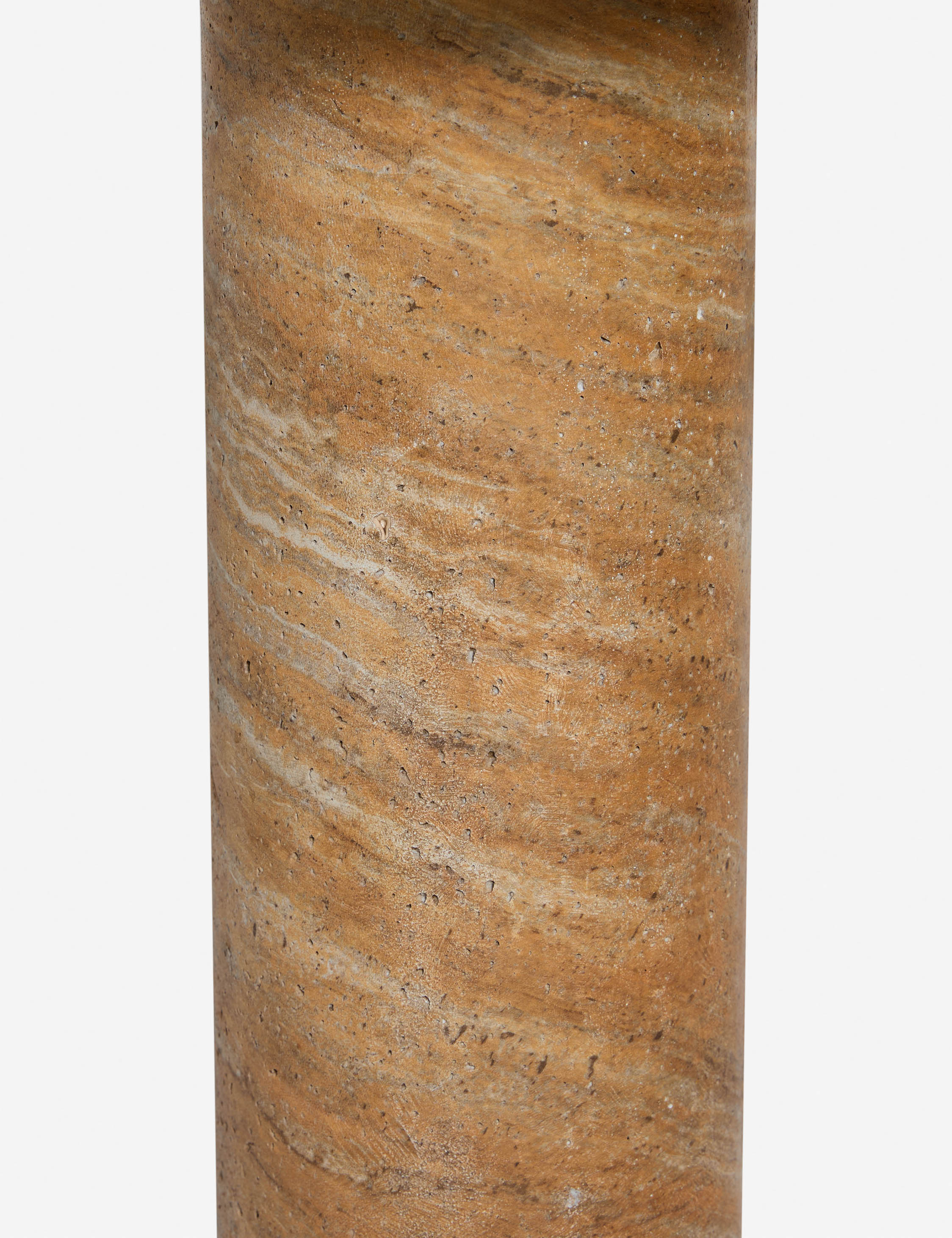 Mira Drink Table | Travertine-Like Finish, Indoor/Outdoor Use