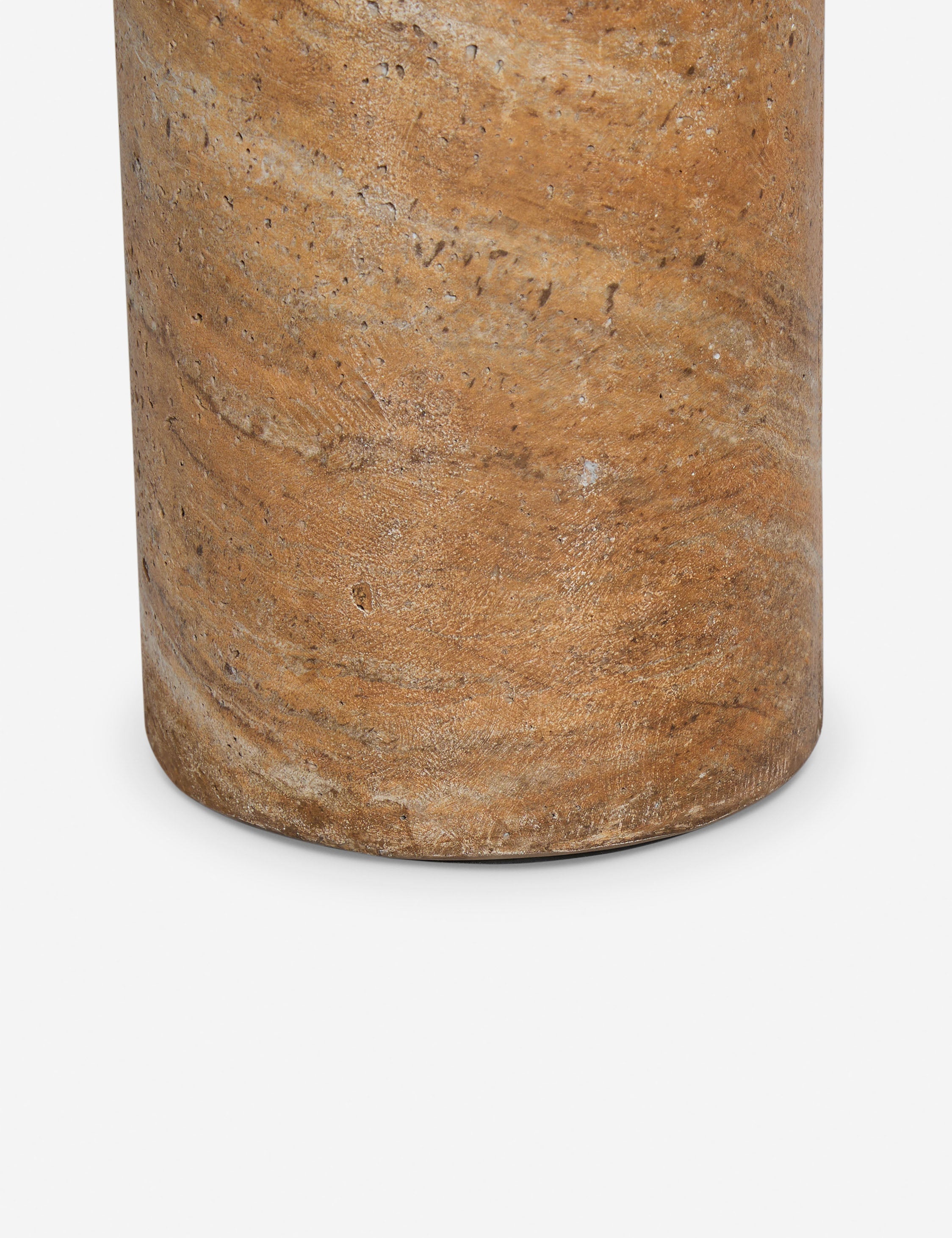 Mira Drink Table | Travertine-Like Finish, Indoor/Outdoor Use