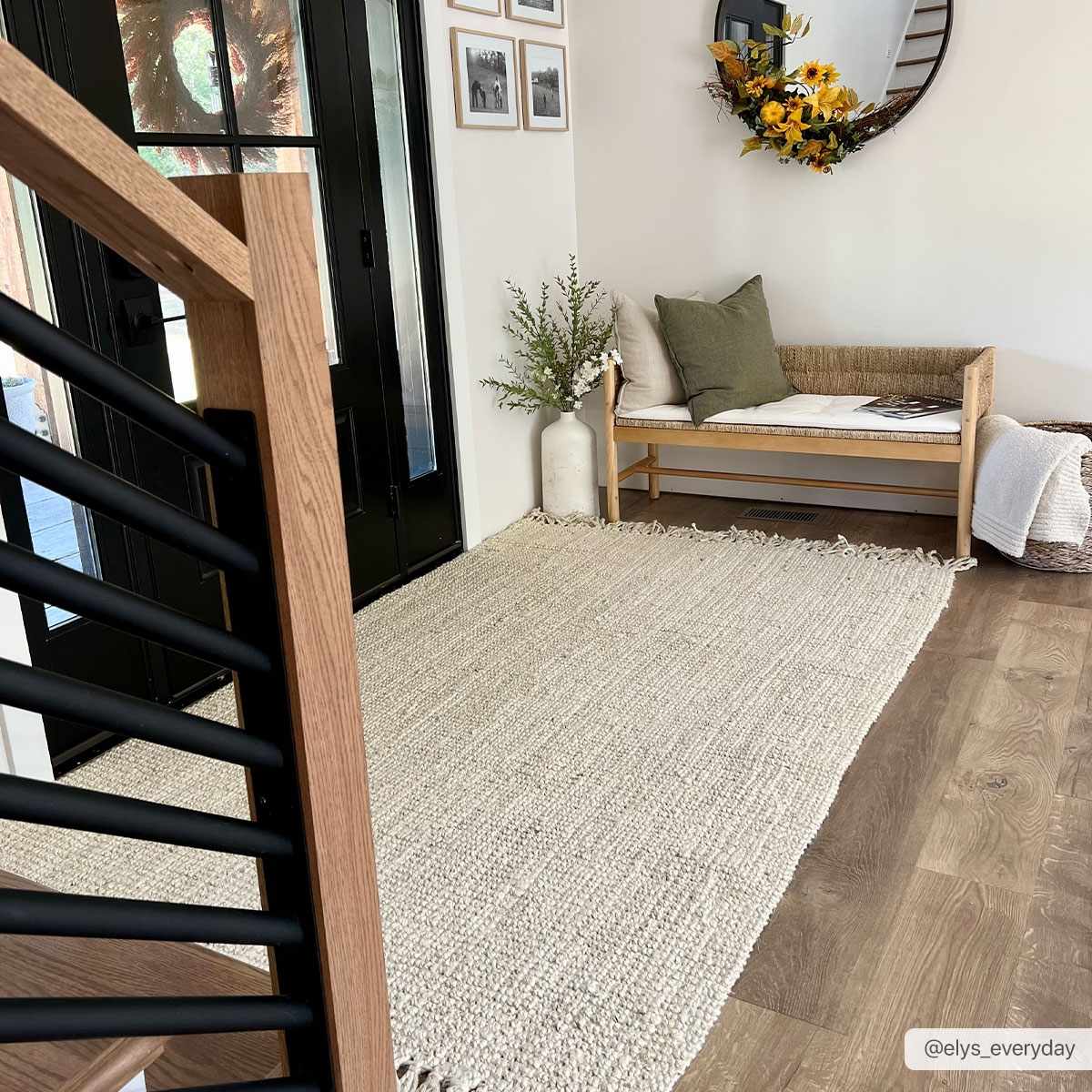 Bela Jute Rug  Hand Woven  Cream Color  Medium Pile
