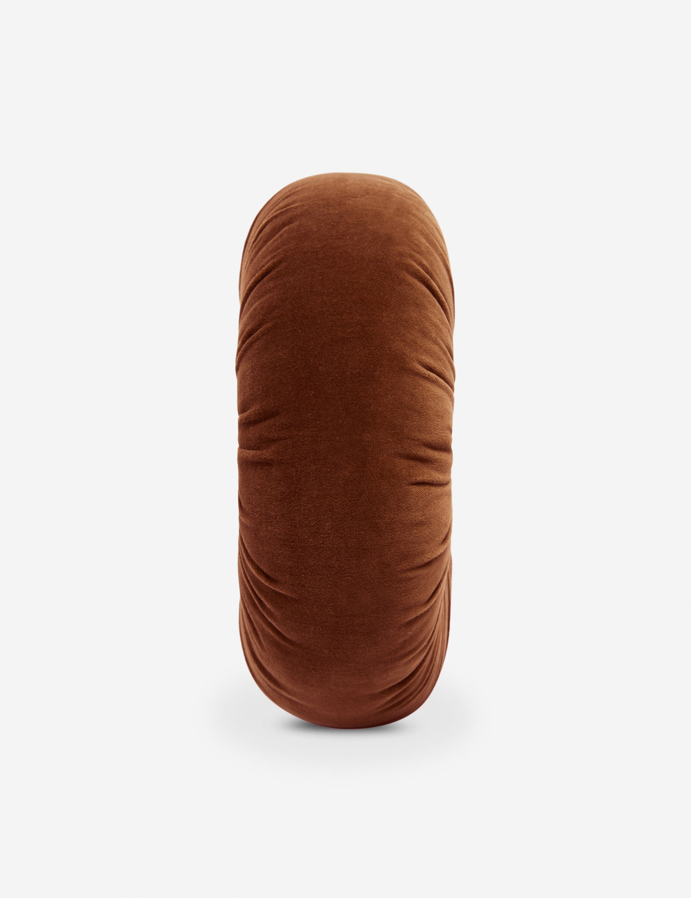Mira Velvet Round Pillow | Pleated Texture, Soft Hues