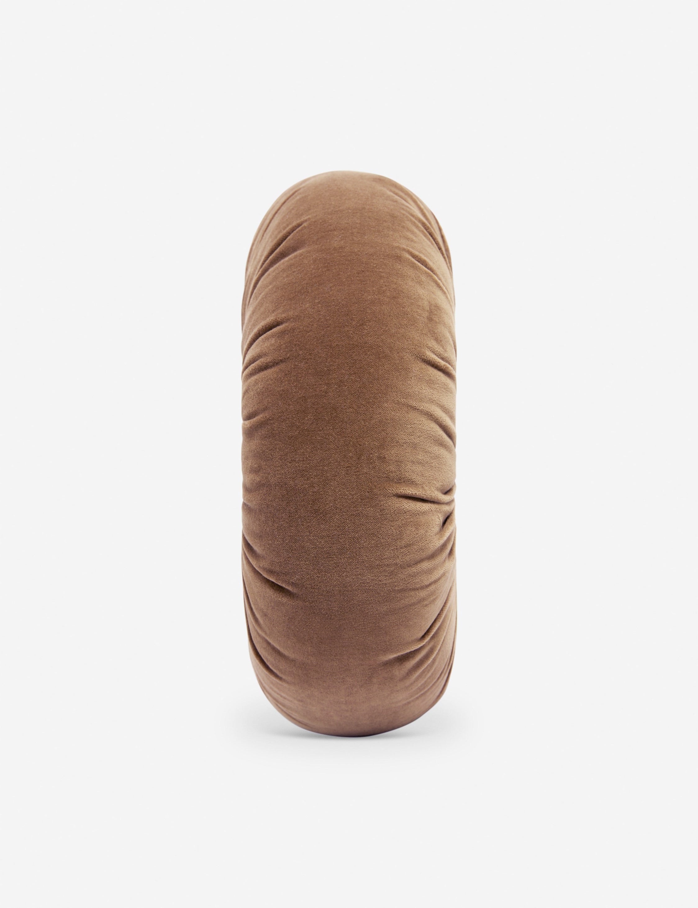 Mira Velvet Round Pillow | Pleated Texture, Soft Hues