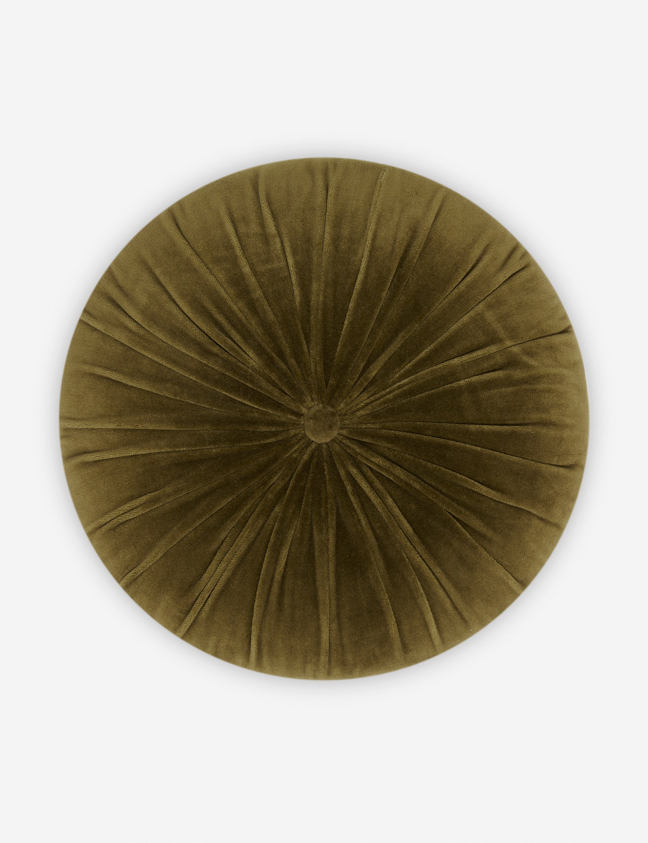Mira Velvet Round Pillow | Pleated Texture, Soft Hues