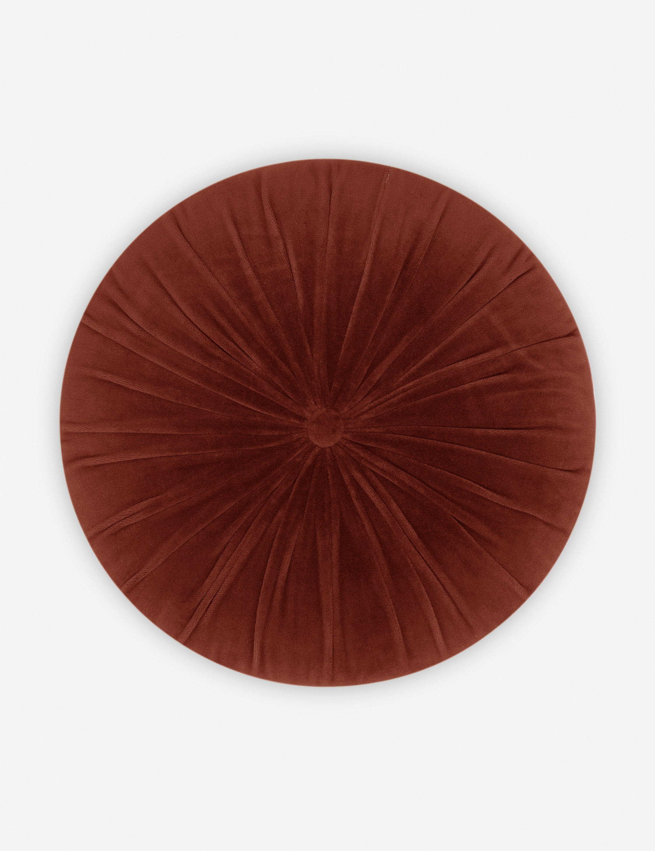 Mira Velvet Round Pillow | Pleated Texture, Soft Hues