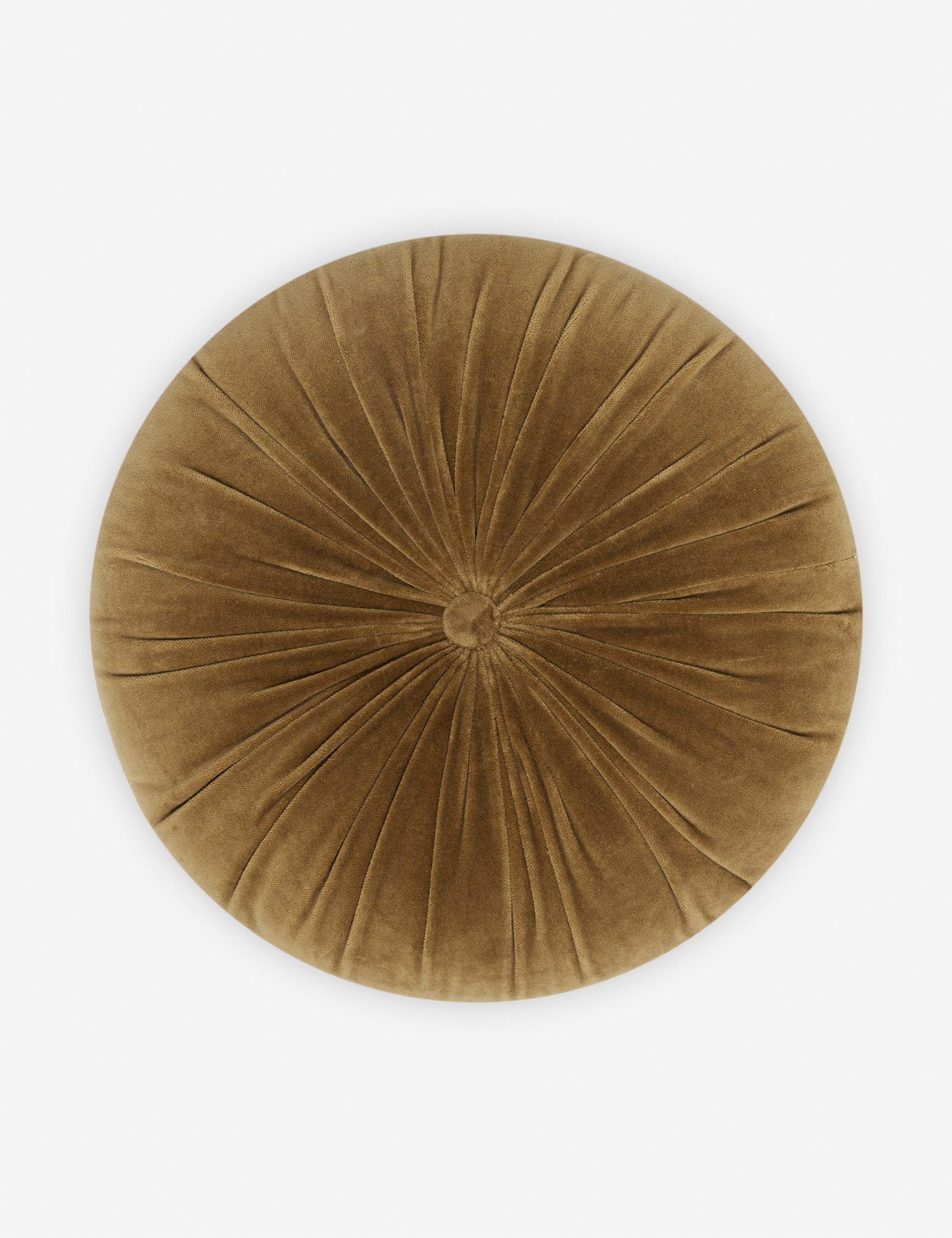 Mira Velvet Round Pillow | Pleated Texture, Soft Hues