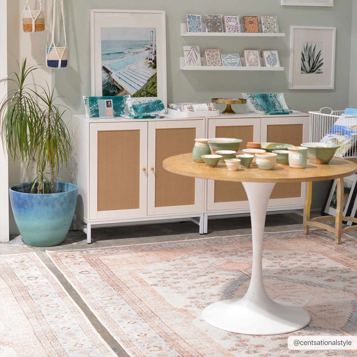 Mira Washable Area Rug  Machine Woven Chenille-Polyester, Aqua