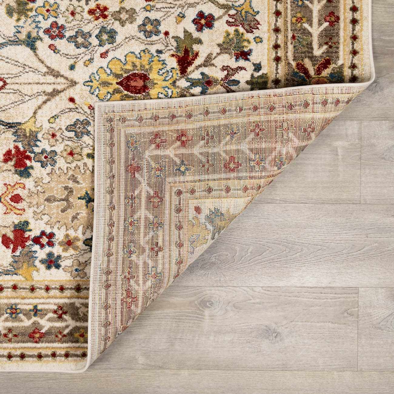 Nexa Oushak Rug  Machine Woven  Medium Pile  White/Brown