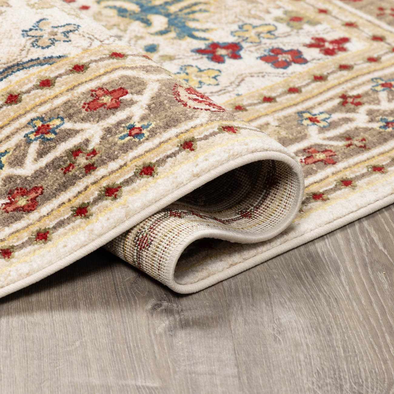 Nexa Oushak Rug  Machine Woven  Medium Pile  White/Brown