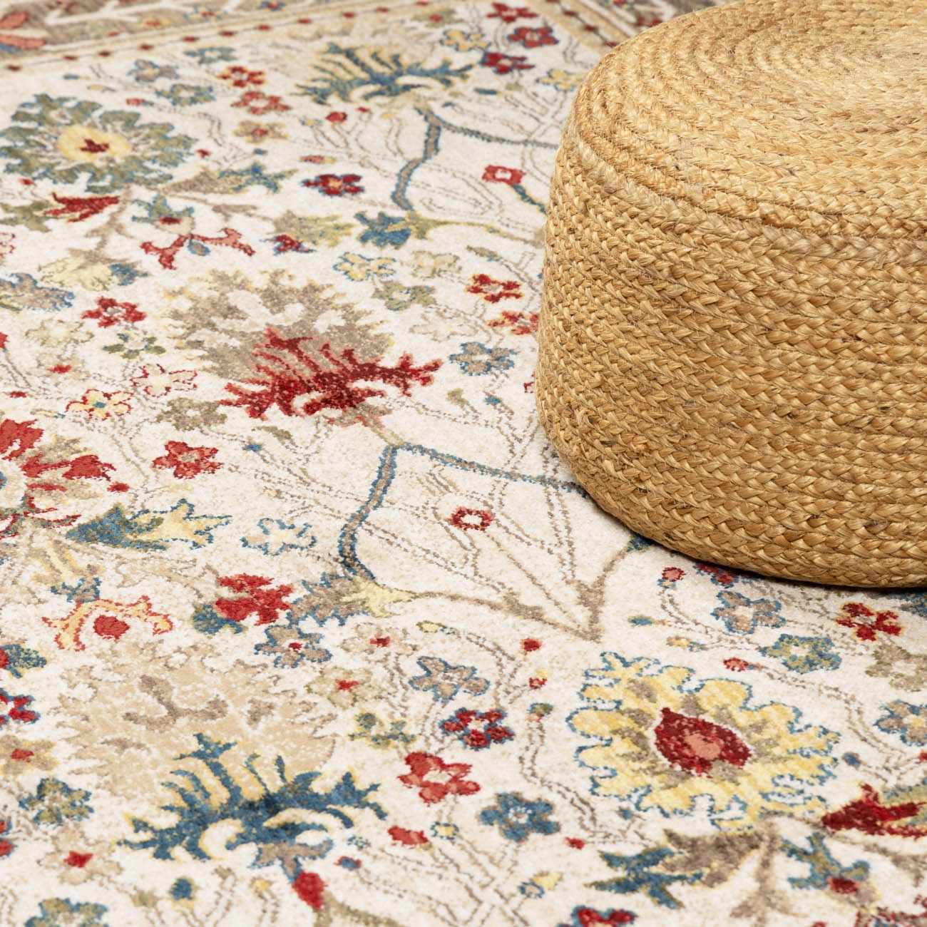 Nexa Oushak Rug  Machine Woven  Medium Pile  White/Brown