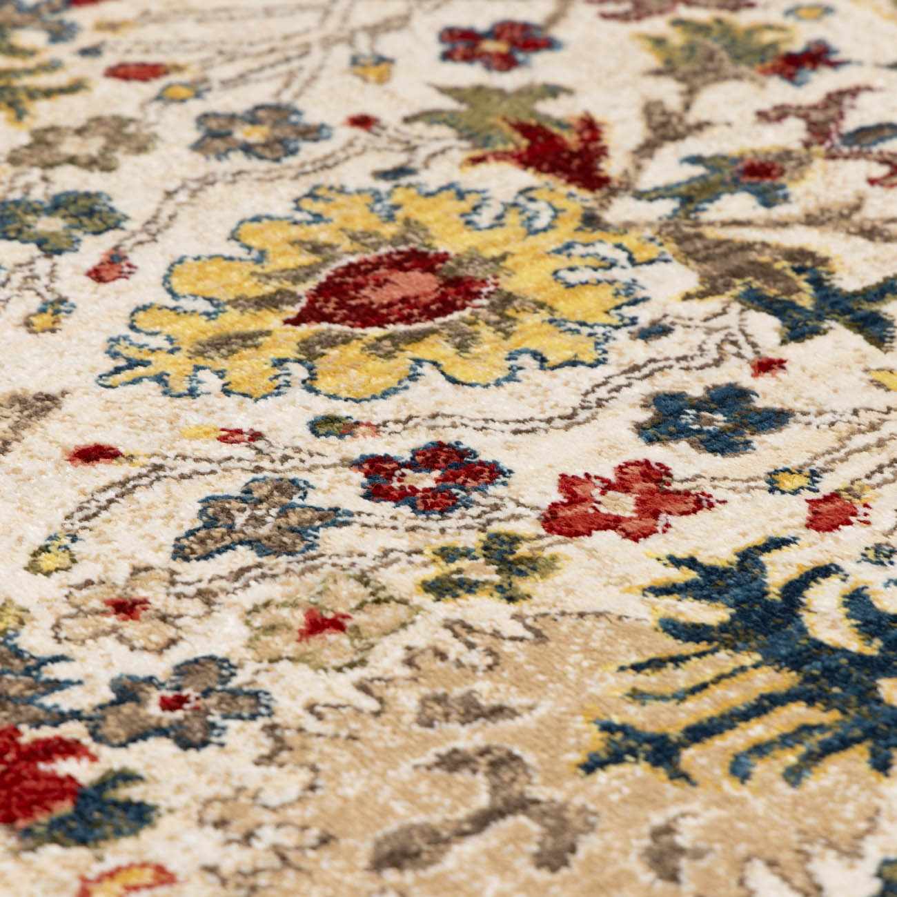 Nexa Oushak Rug  Machine Woven  Medium Pile  White/Brown