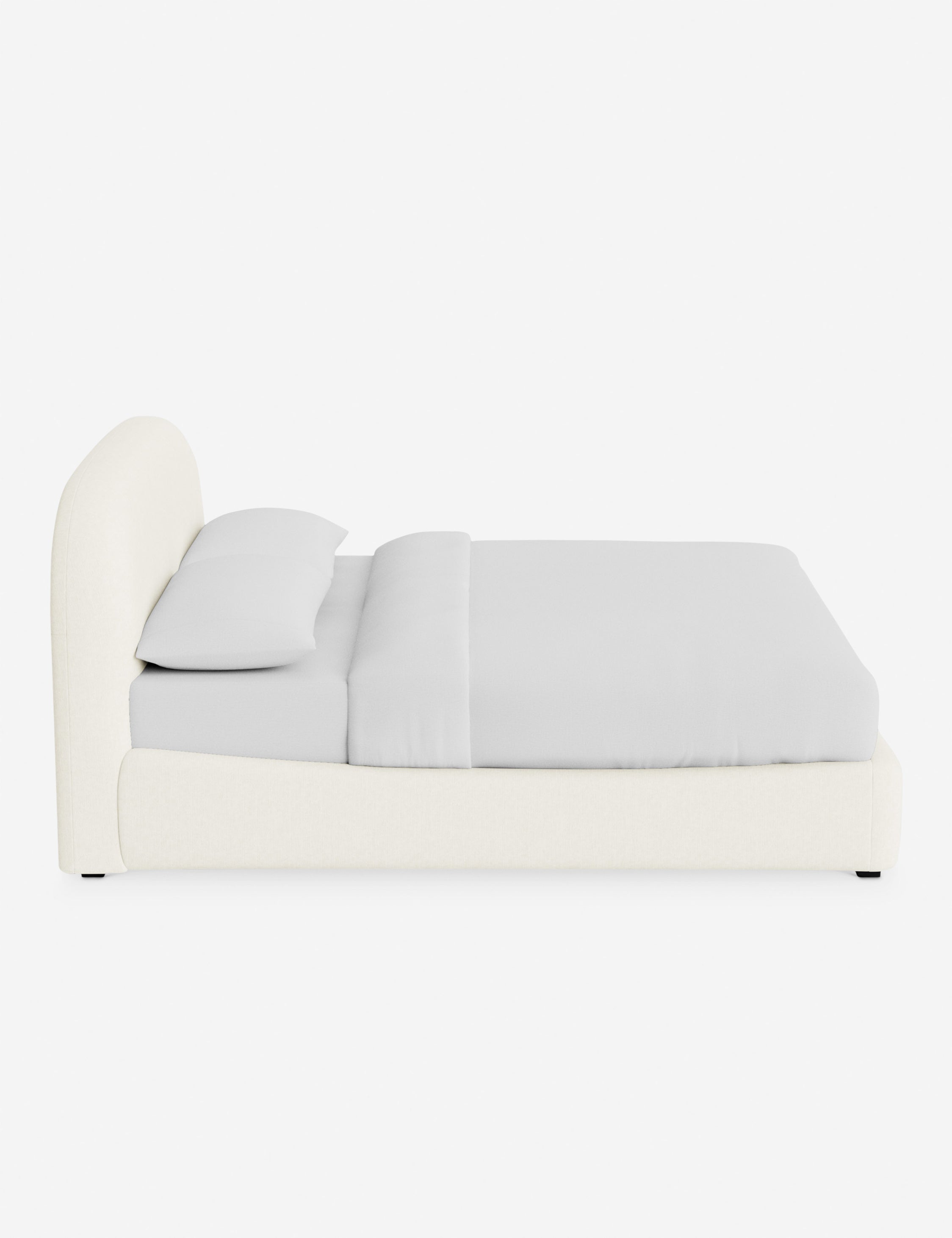 Nexa Platform Bed | Soft Upholstery, Sculpted Headboard