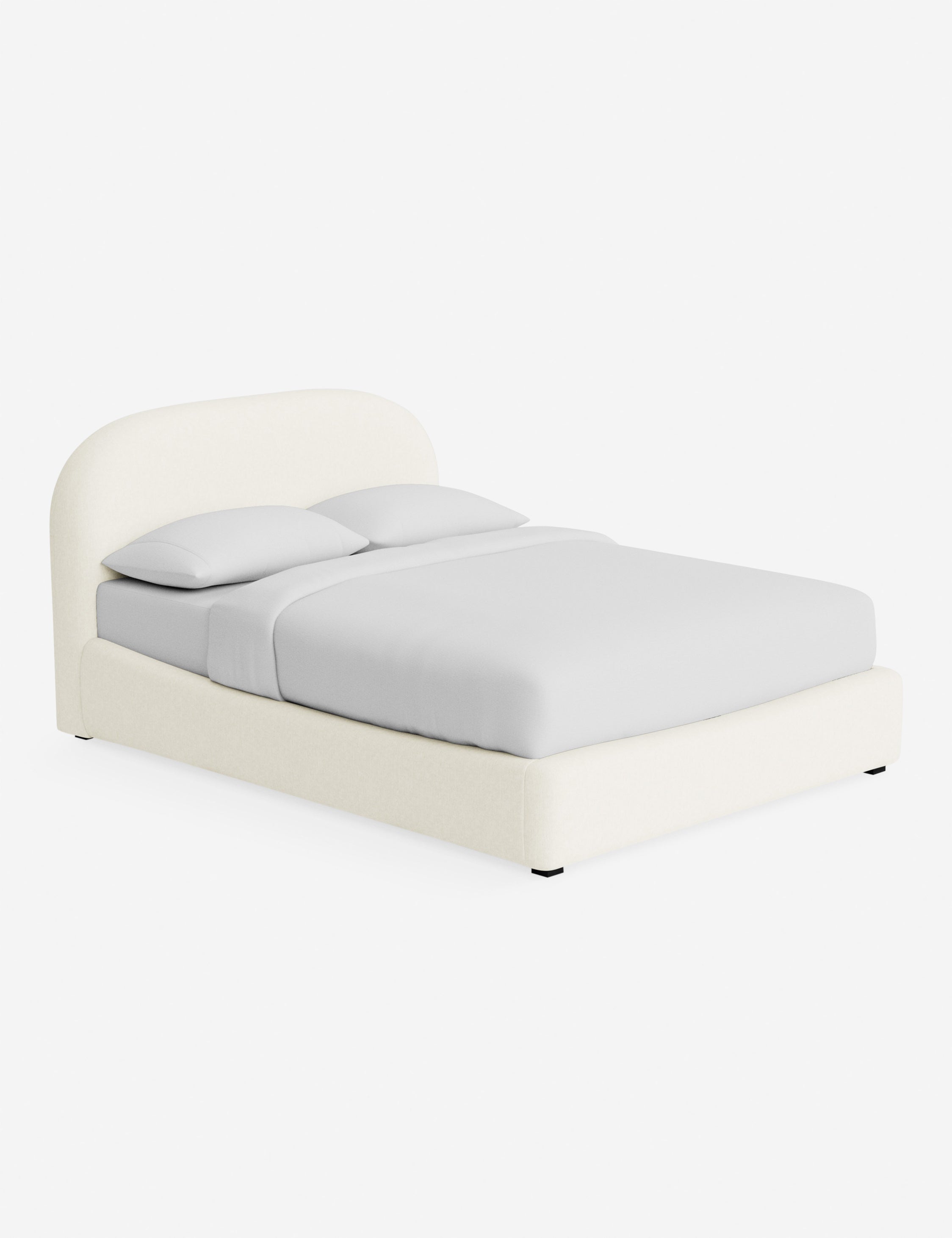 Nexa Platform Bed | Soft Upholstery, Sculpted Headboard
