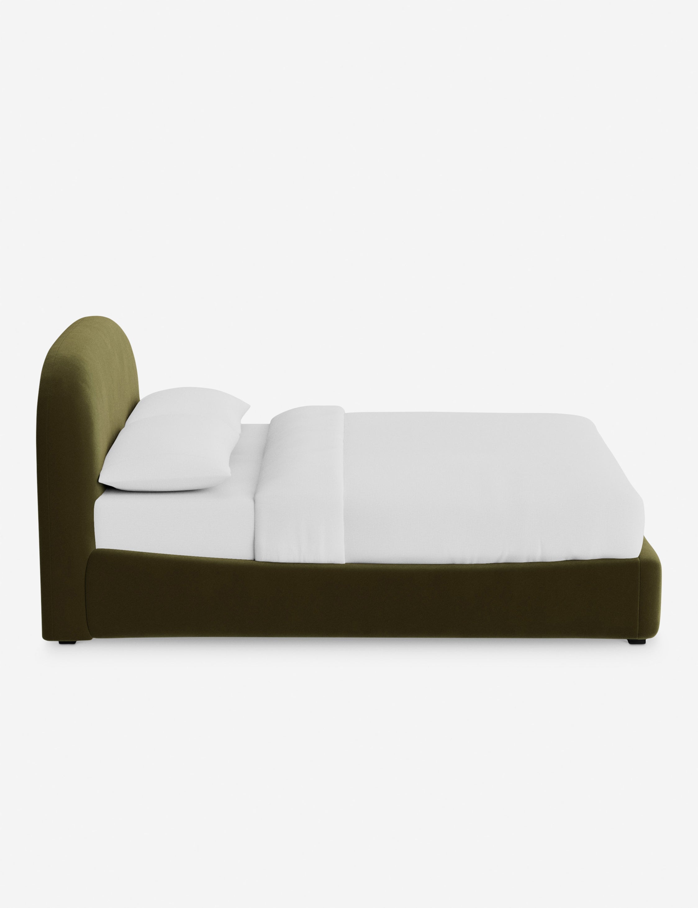 Nexa Platform Bed | Soft Upholstery, Sculpted Headboard