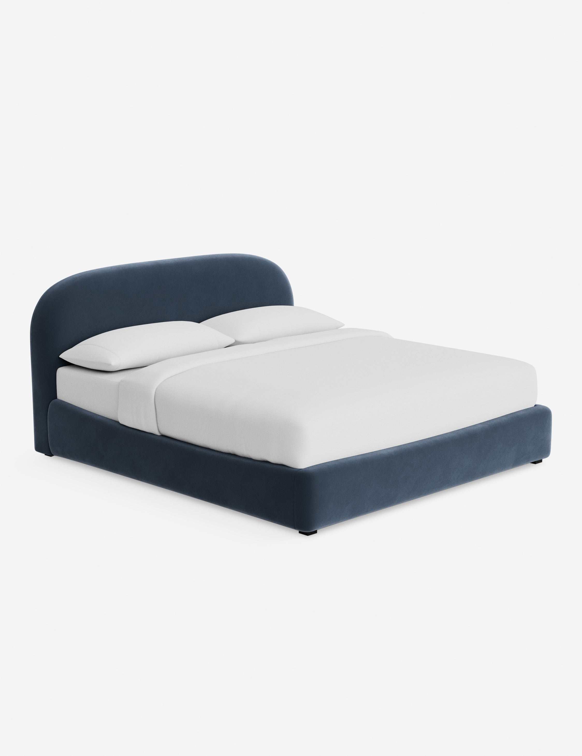 Nexa Platform Bed | Soft Upholstery, Sculpted Headboard