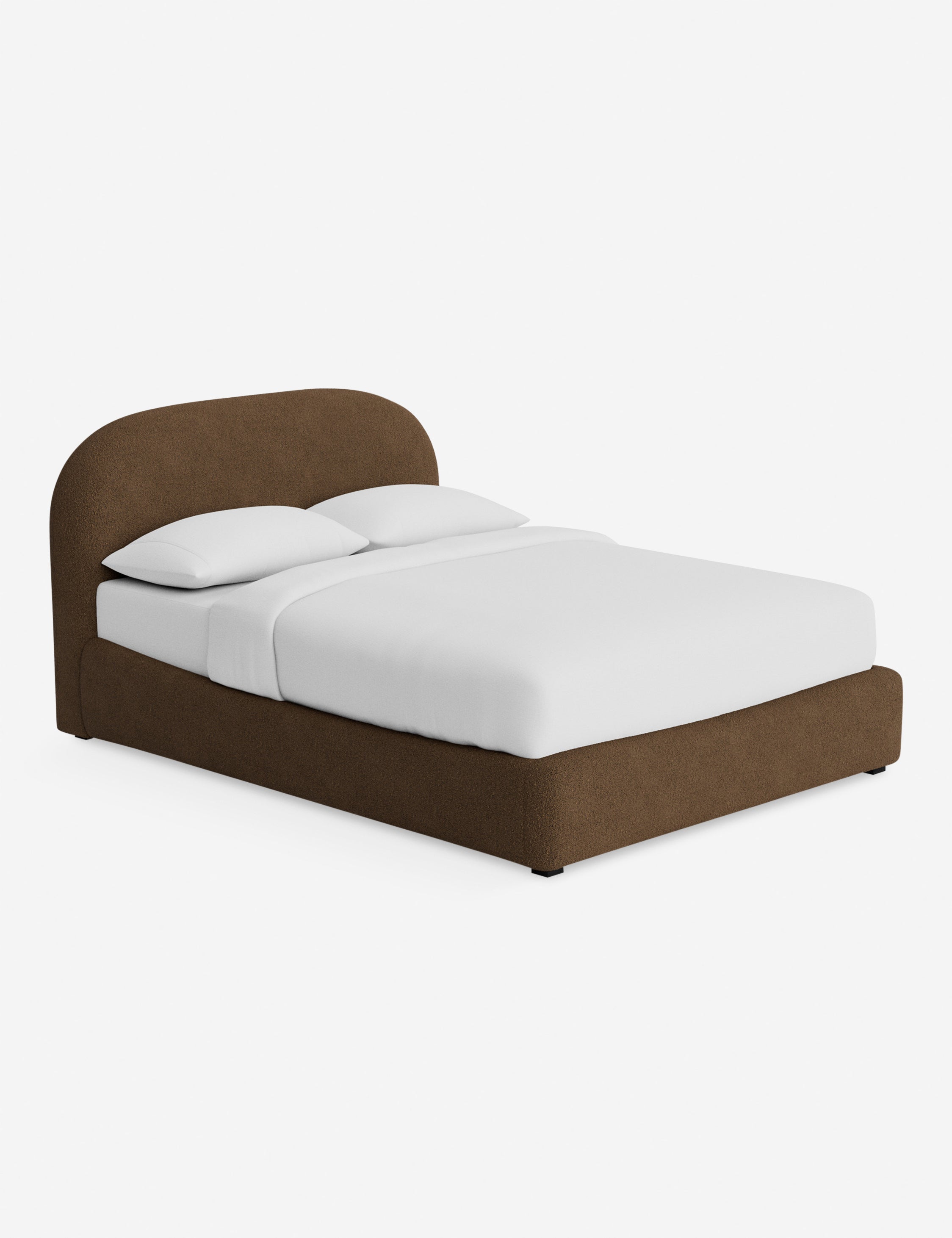 Nexa Platform Bed | Soft Upholstery, Sculpted Headboard
