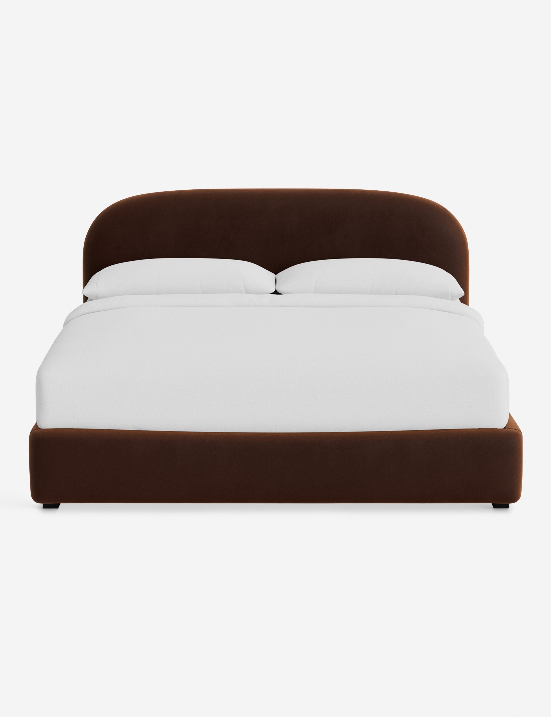 Nexa Platform Bed | Soft Upholstery, Sculpted Headboard