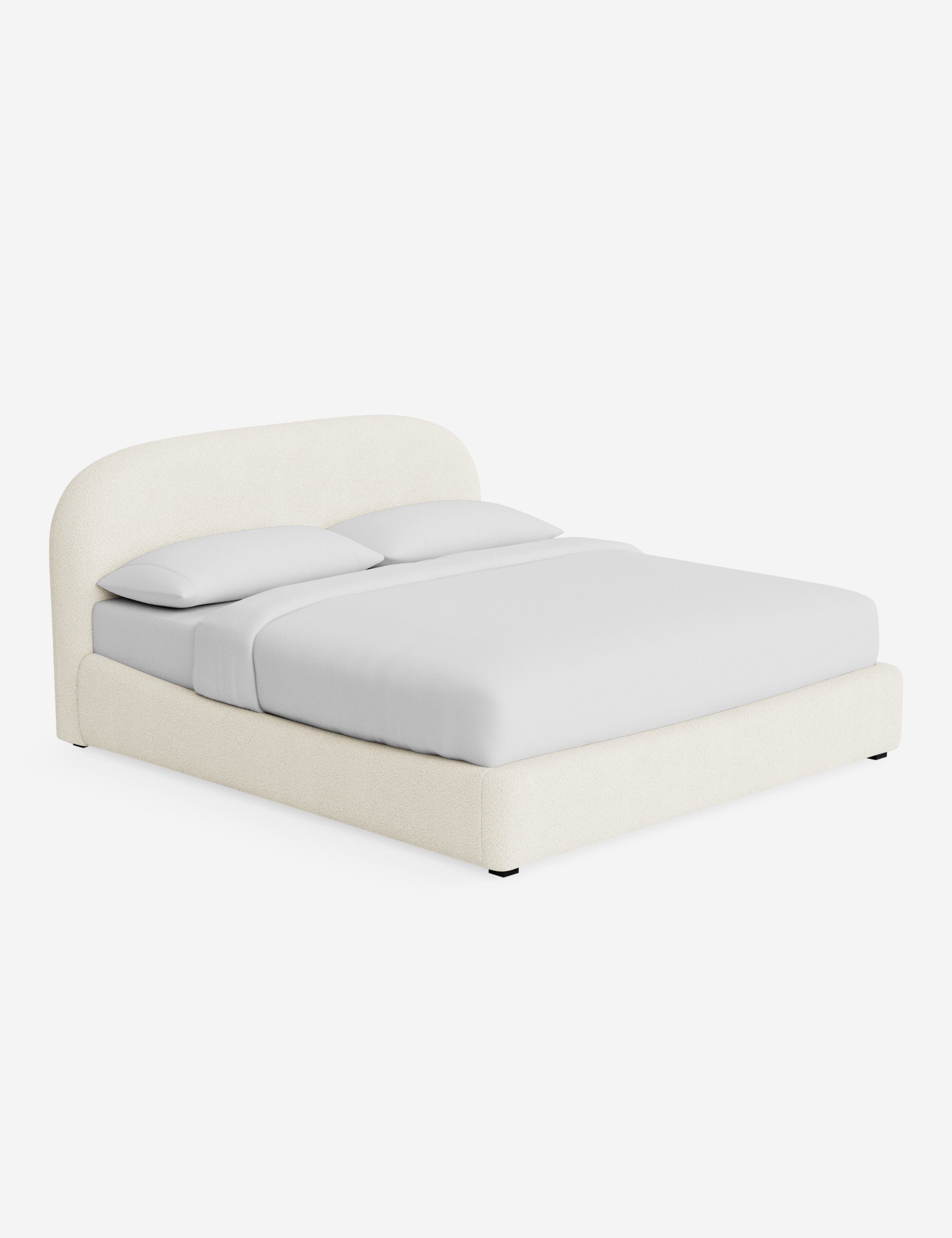 Nexa Platform Bed | Soft Upholstery, Sculpted Headboard
