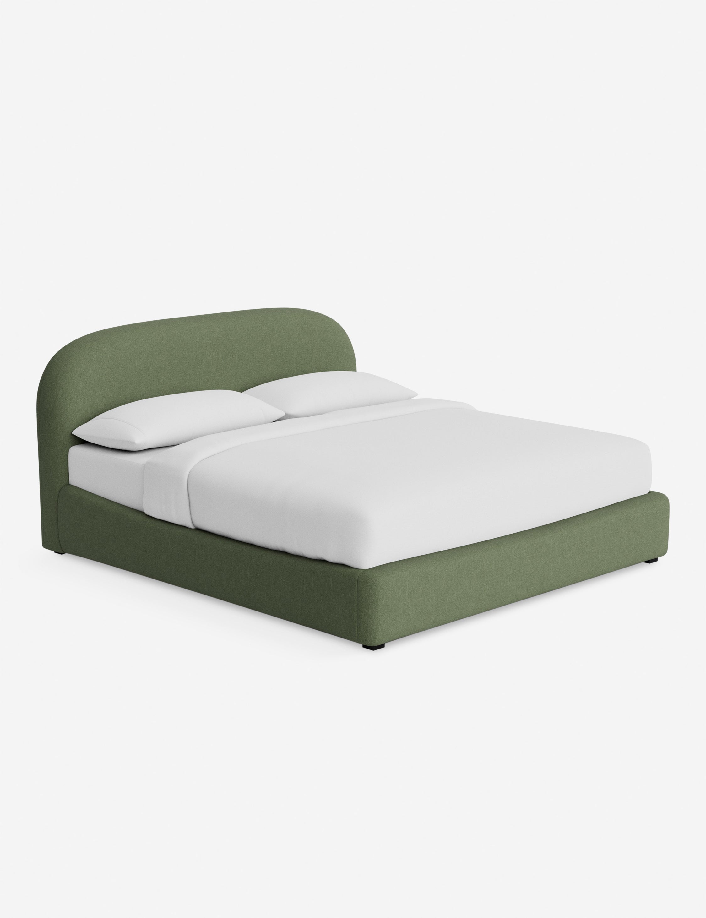 Nexa Platform Bed | Soft Upholstery, Sculpted Headboard