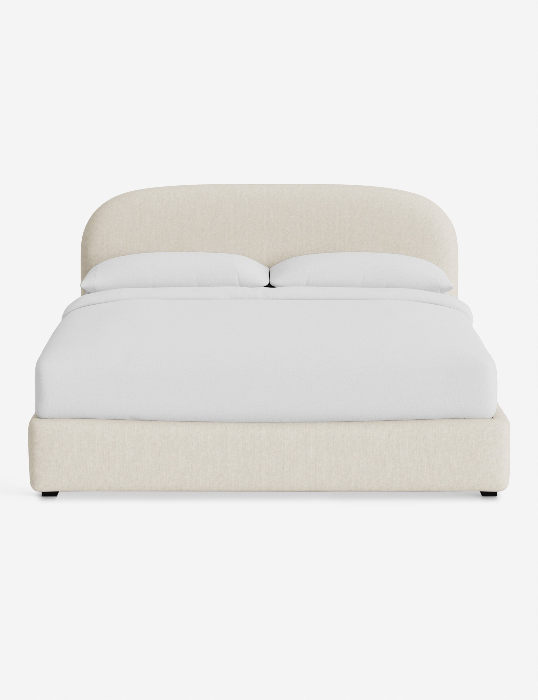 Nexa Platform Bed | Soft Upholstery, Sculpted Headboard