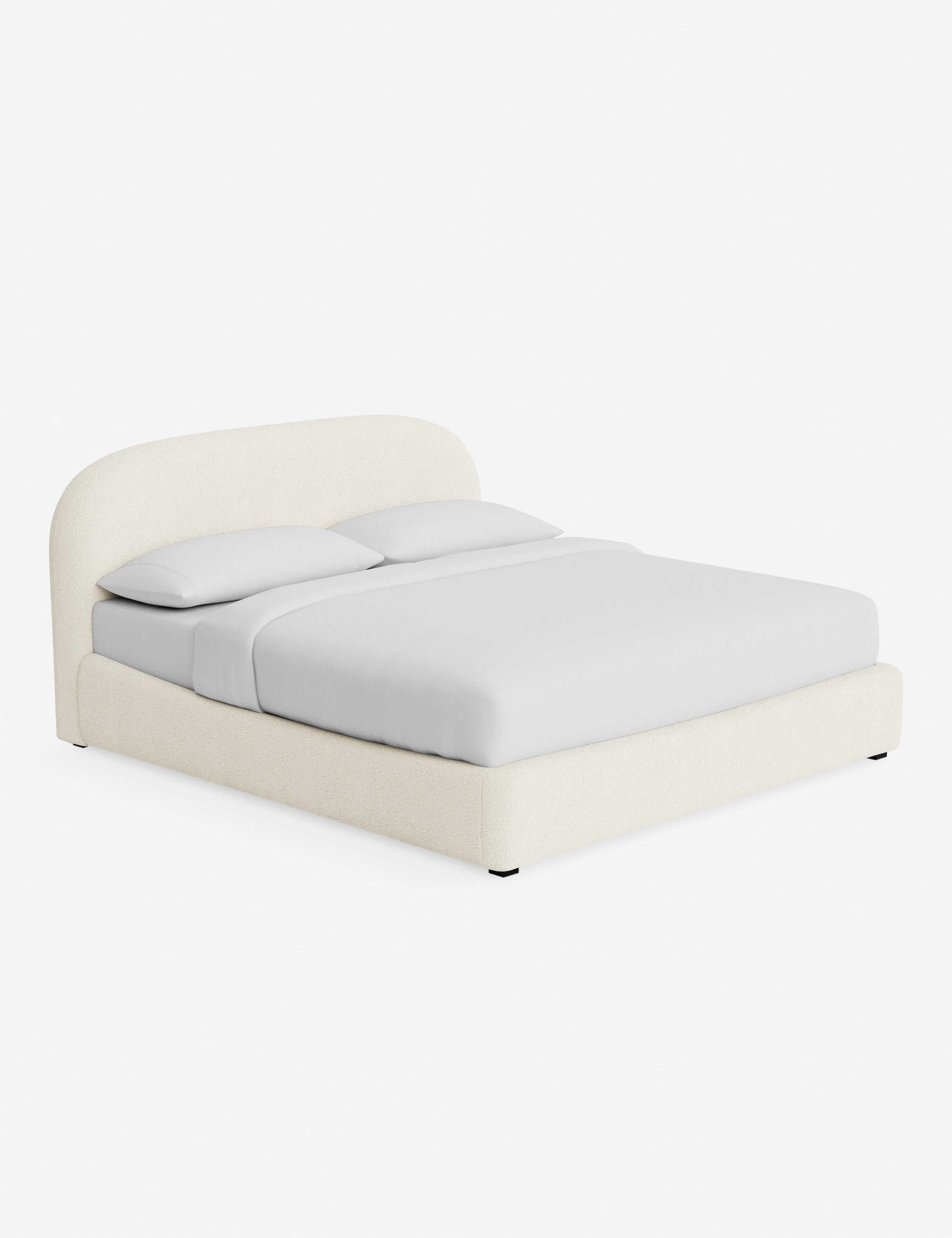 Nexa Platform Bed | Soft Upholstery, Sculpted Headboard