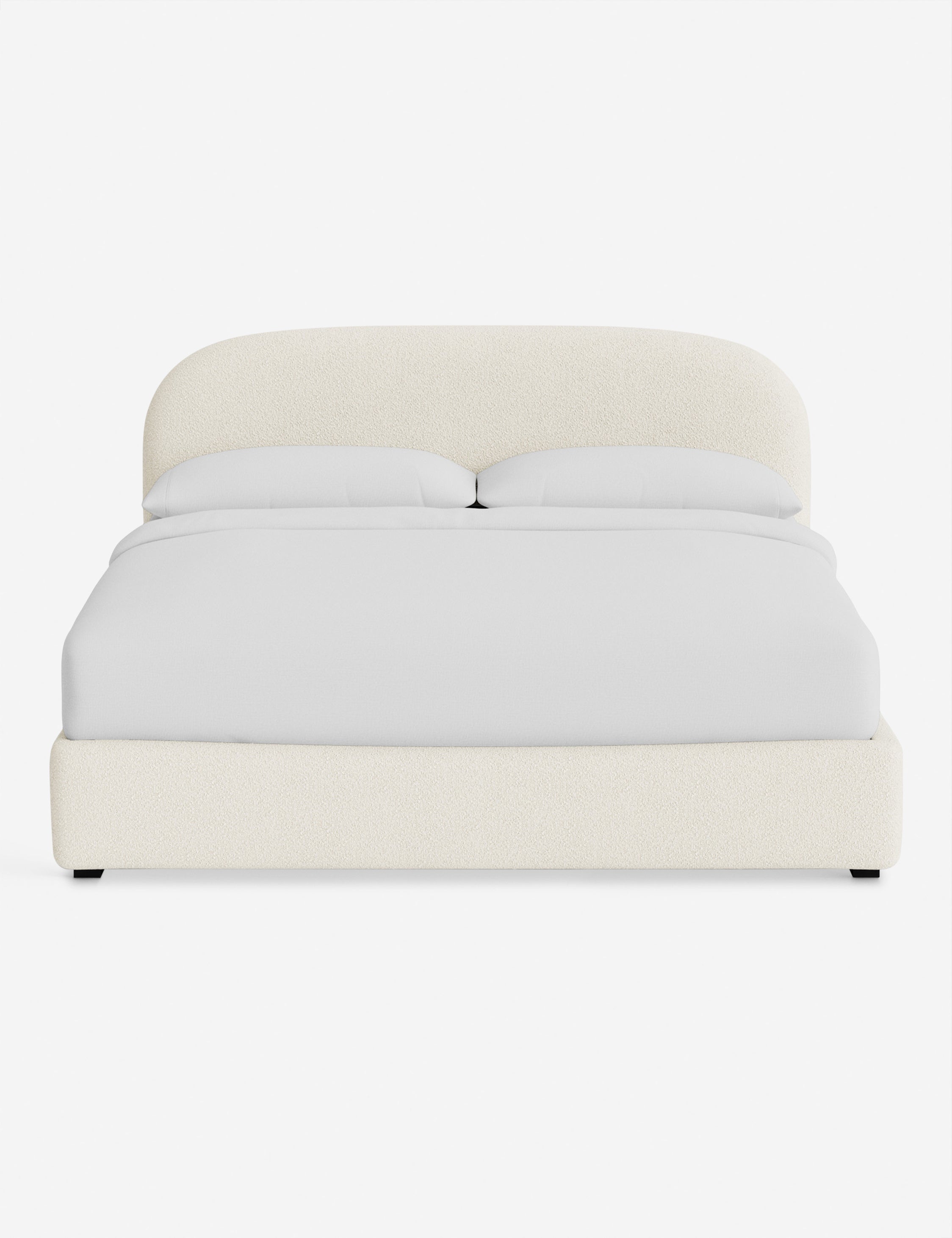 Nexa Platform Bed | Soft Upholstery, Sculpted Headboard
