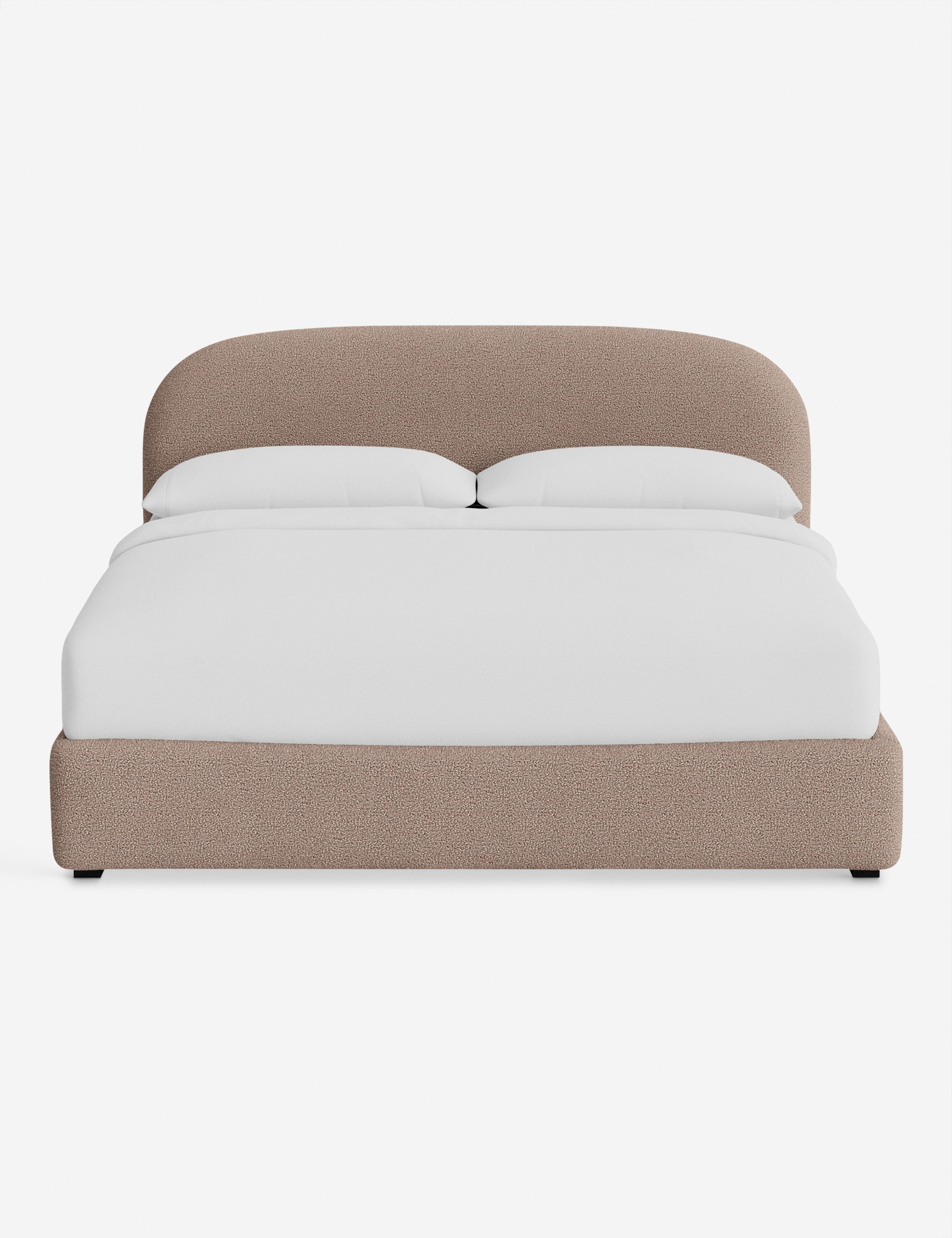 Nexa Platform Bed | Soft Upholstery, Sculpted Headboard