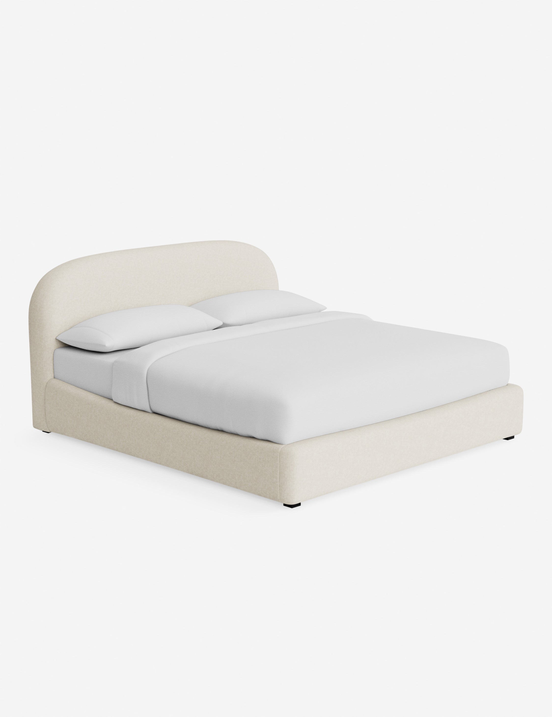 Nexa Platform Bed | Soft Upholstery, Sculpted Headboard