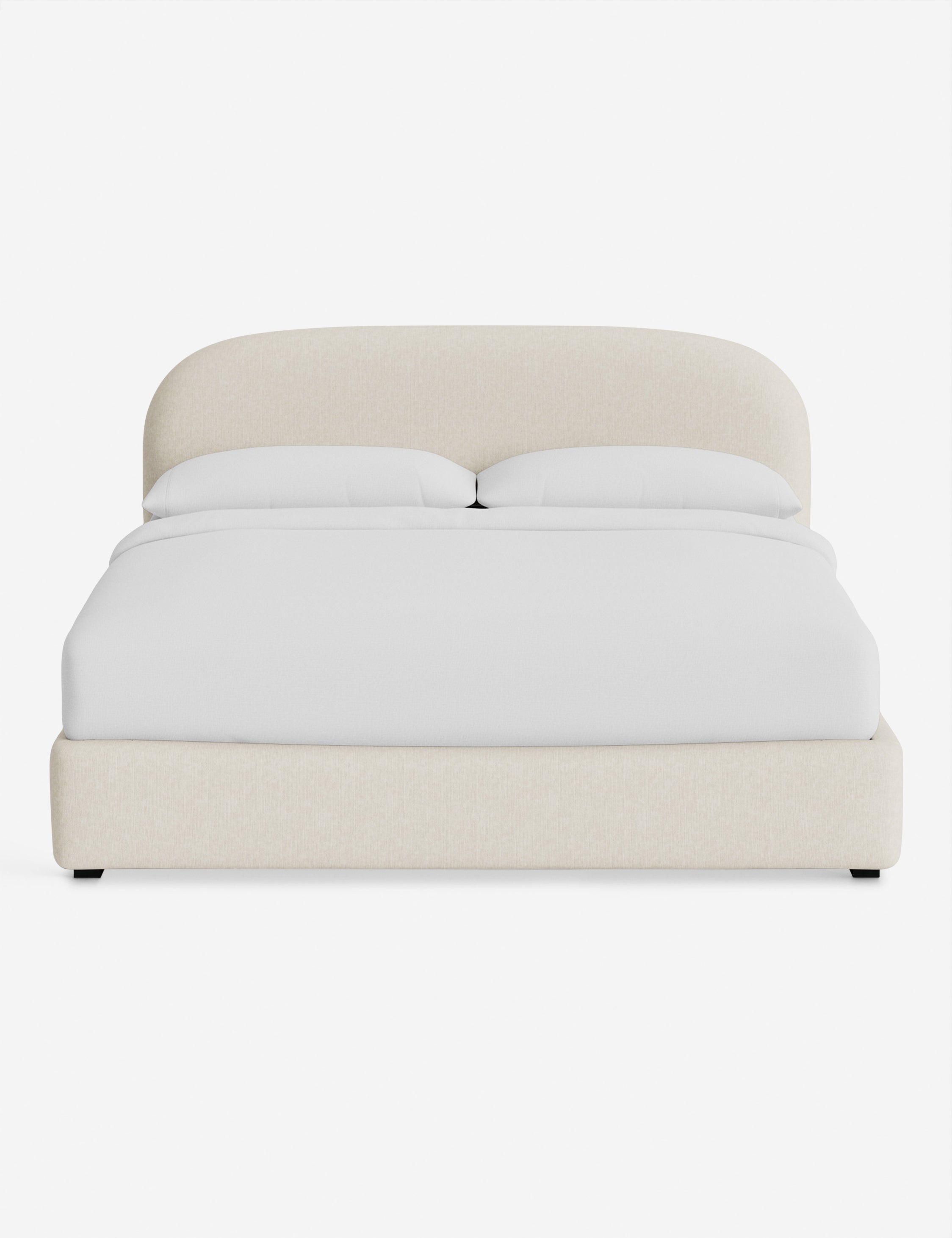Nexa Platform Bed | Soft Upholstery, Sculpted Headboard