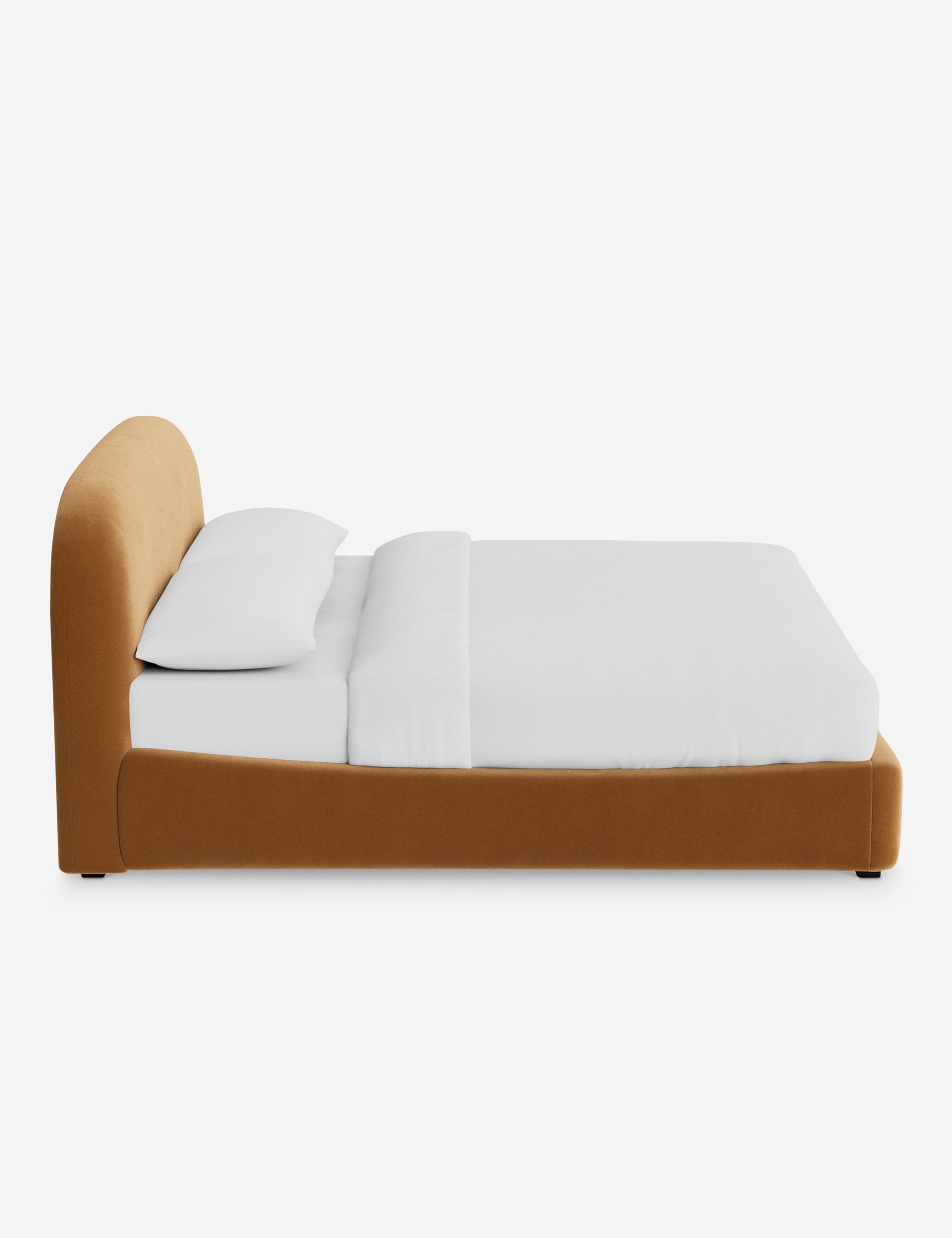 Nexa Platform Bed | Soft Upholstery, Sculpted Headboard