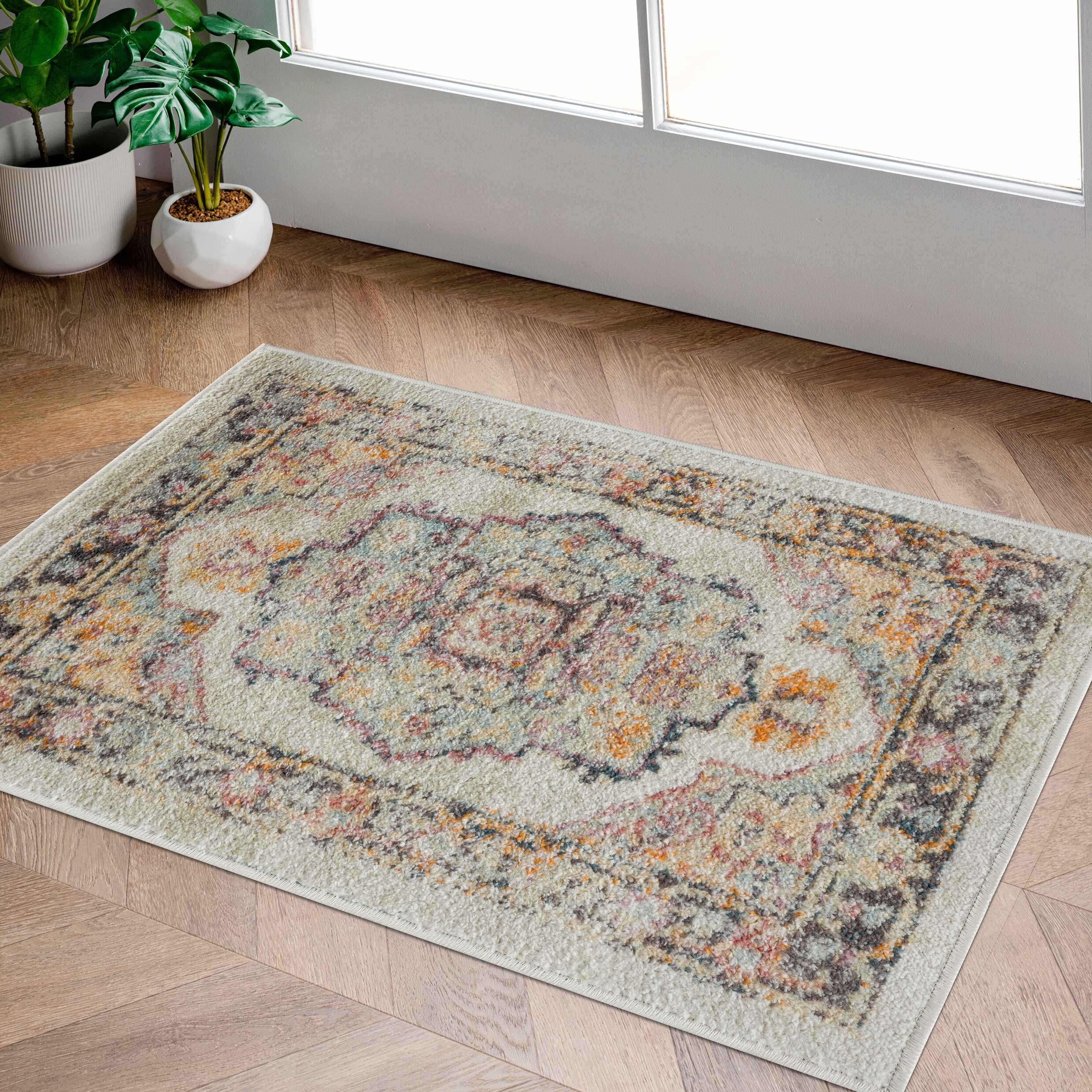 Bello Area Rug  Machine Woven  Light Blue, Traditional Style