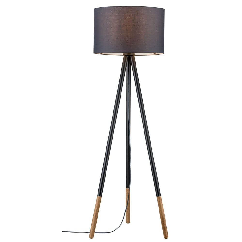 Boreal Floor Lamp | Solid Wood & Fabric, Dimmable Option