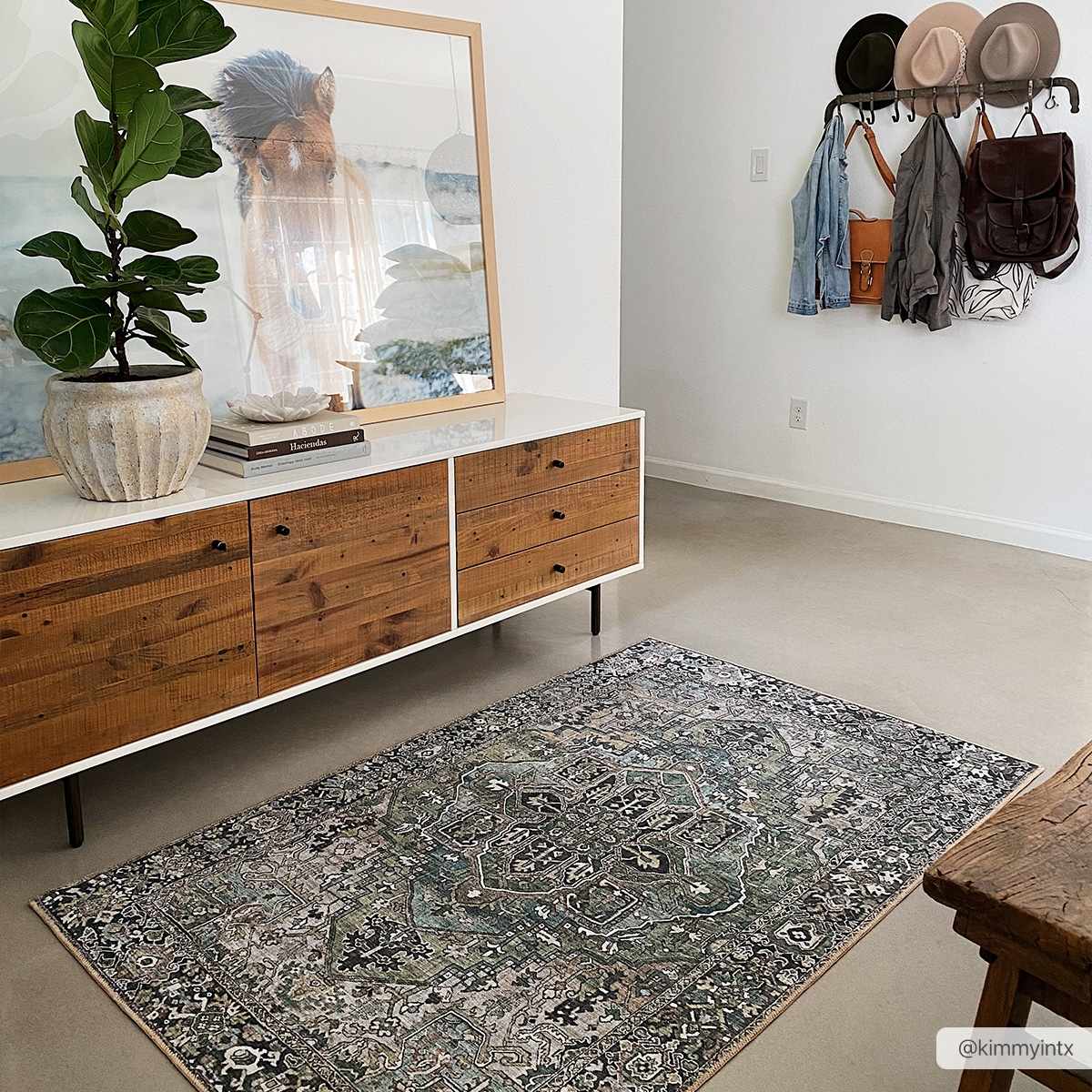 Navi Sage Green Area Rug  Machine Woven  100% Polyester