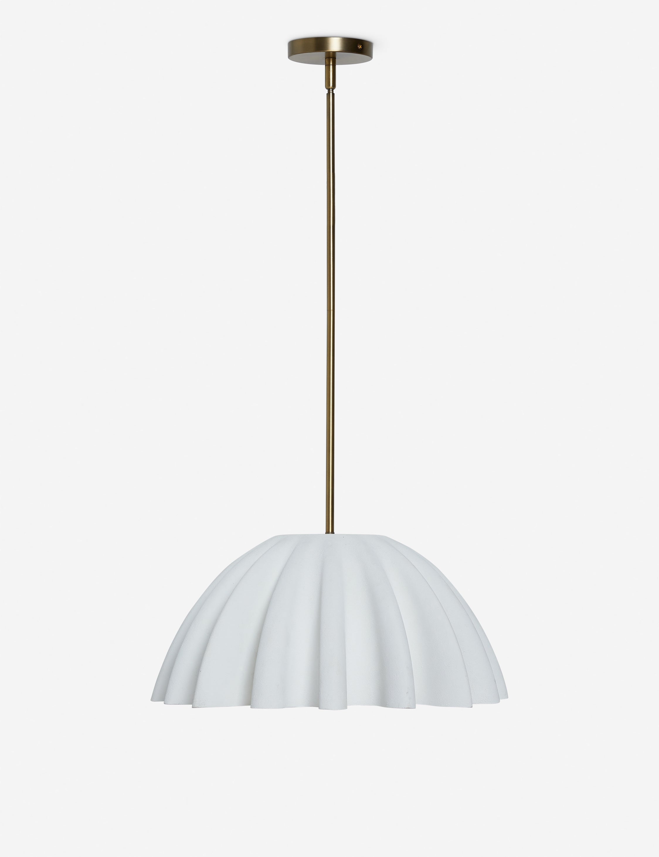 Nila Pendant Light | Oversized Pleats, Slim Black Rod
