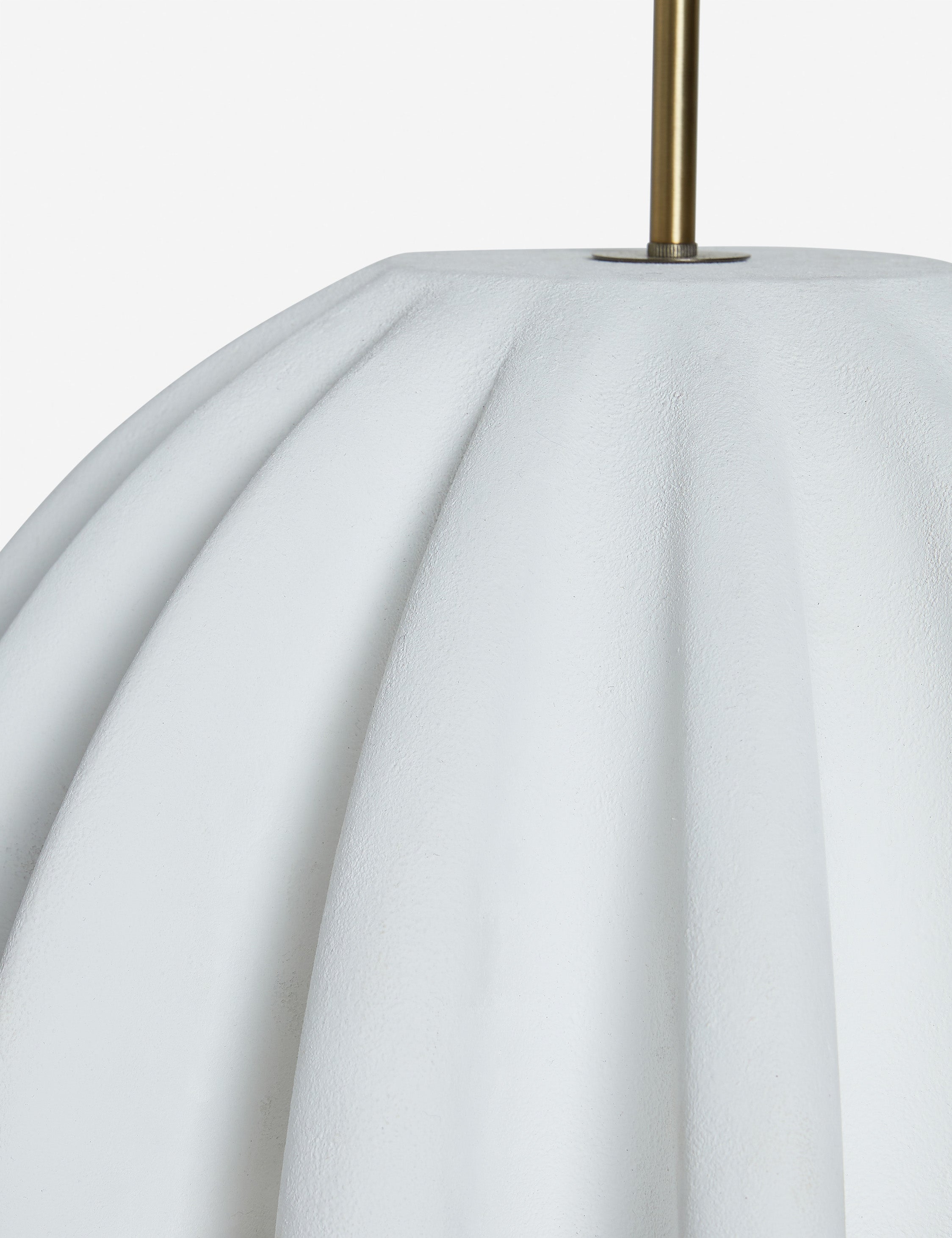 Nila Pendant Light | Oversized Pleats, Slim Black Rod