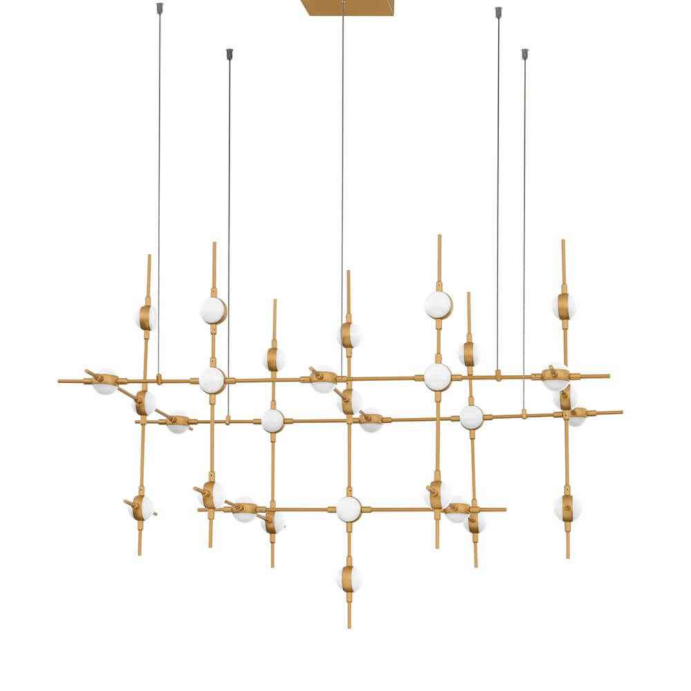 Atomo LED Pendant Light | Dimmable Gold Metal & Acrylic Design