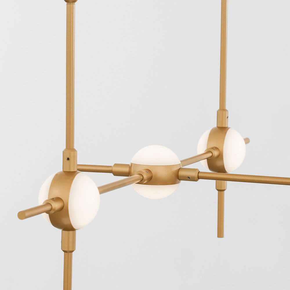 Atomo LED Pendant Light | Dimmable Gold Metal & Acrylic Design