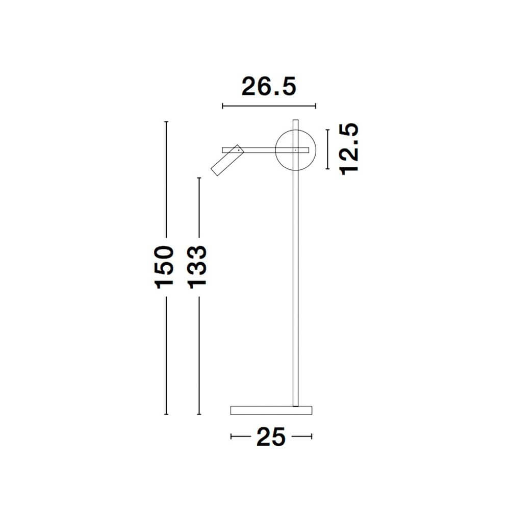 Juno LED Floor Lamp | 2-Arm, Sandy-Black Design