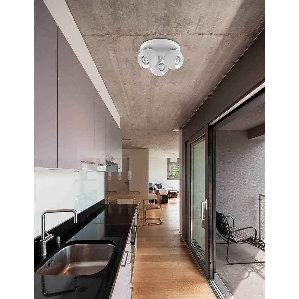 Tore Modern Spotlight | Matte White Aluminum, Adjustable Bulbs