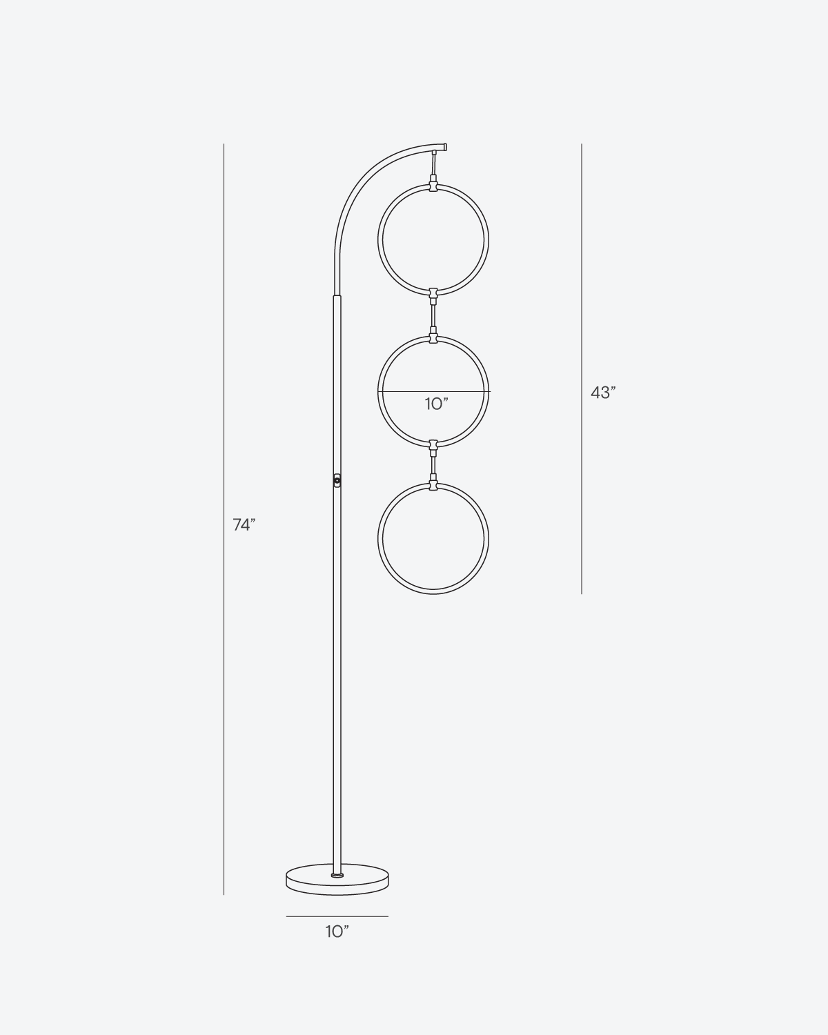 Nexa RGB Floor Lamp | Matte Black, Curved Stem