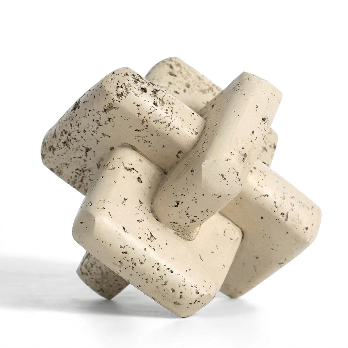 Mira Decorative Link Knot | High-Quality Resin, Neutral Beige