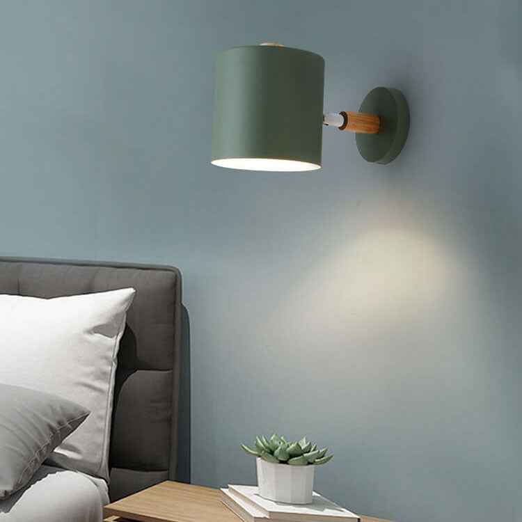Rotatable Nordic Macaron Cylinder Wall Sconce Lamp - 1 Light