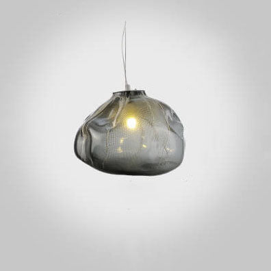 Contemporary Cloud-Shaped Glass 1-Light Pendant Suspension Light