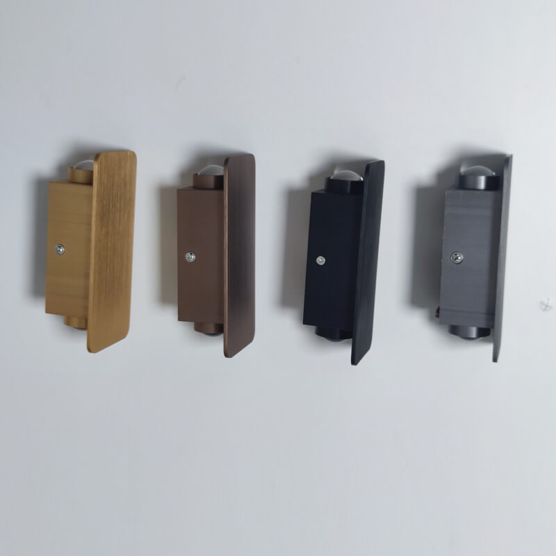 Nordic Minimalist Aluminum Rectangular LED Wall Sconce with 2 Lights
