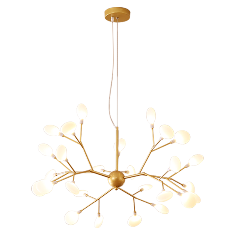 Contemporary Metal Branch LED Chandeliers with 27/36 Firefly Lights