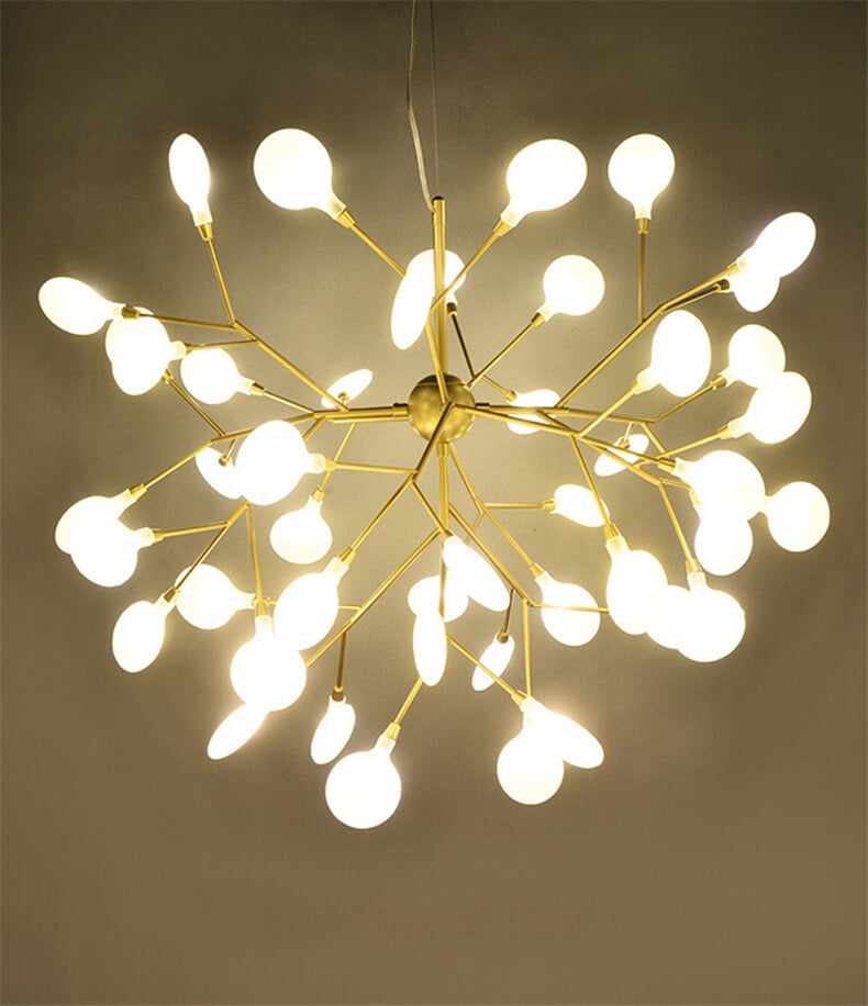 Contemporary Metal Branch LED Chandeliers with 27/36 Firefly Lights