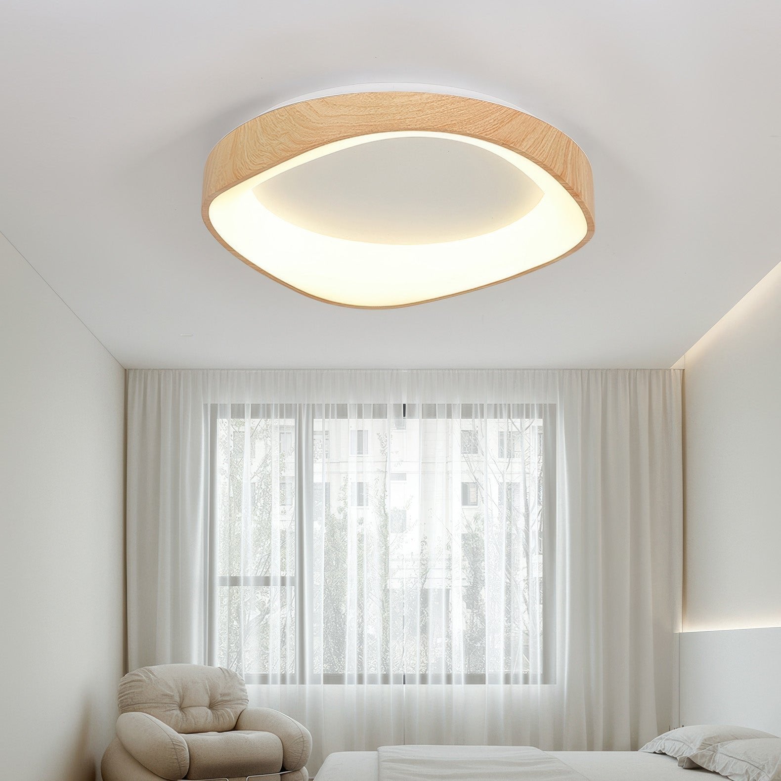 Boreal Ceiling Light | Scandinavian Wood Grain, Energy-Efficient LED