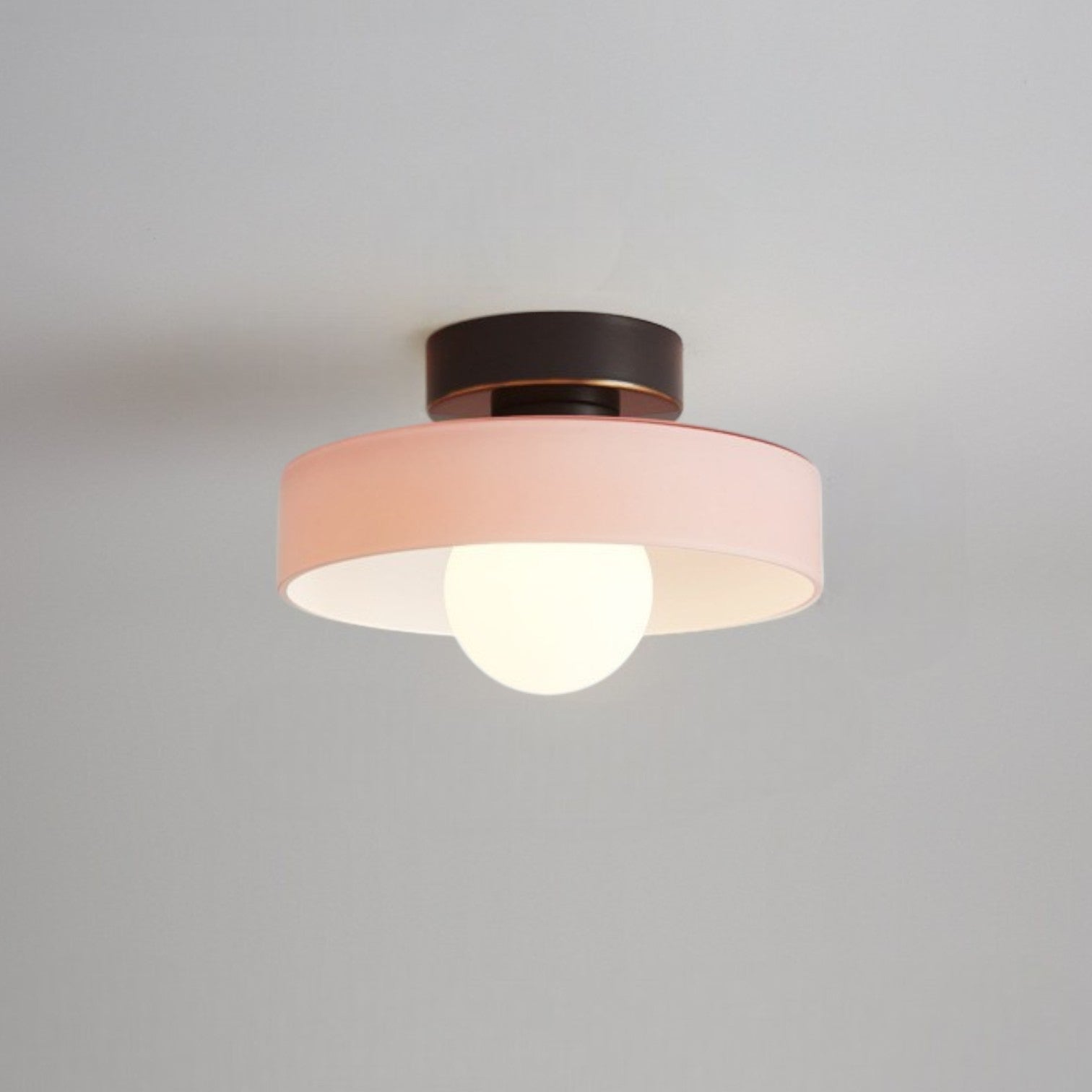 Bela Bauhaus Ceiling Lamp | Brass & Glass, Warm White Illumination