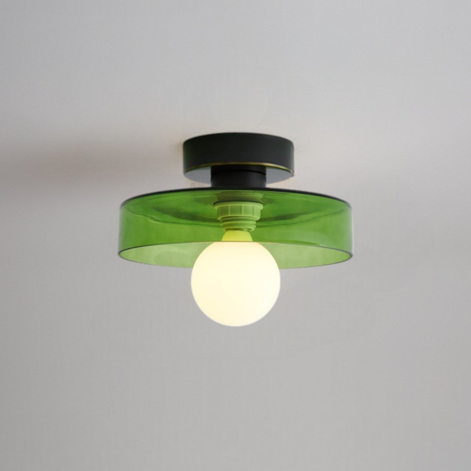 Bela Bauhaus Ceiling Lamp | Brass & Glass, Warm White Illumination